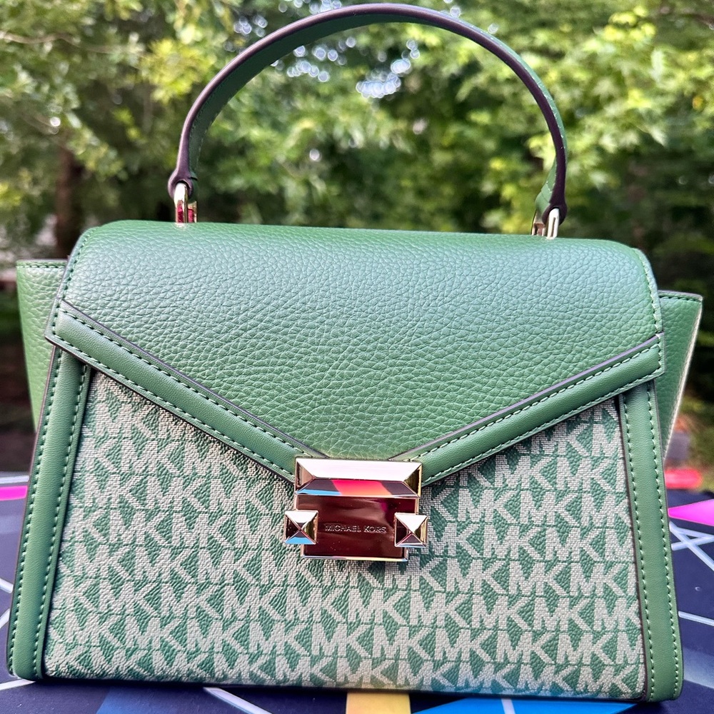 Michael Kors Whitney flap top handle satchel